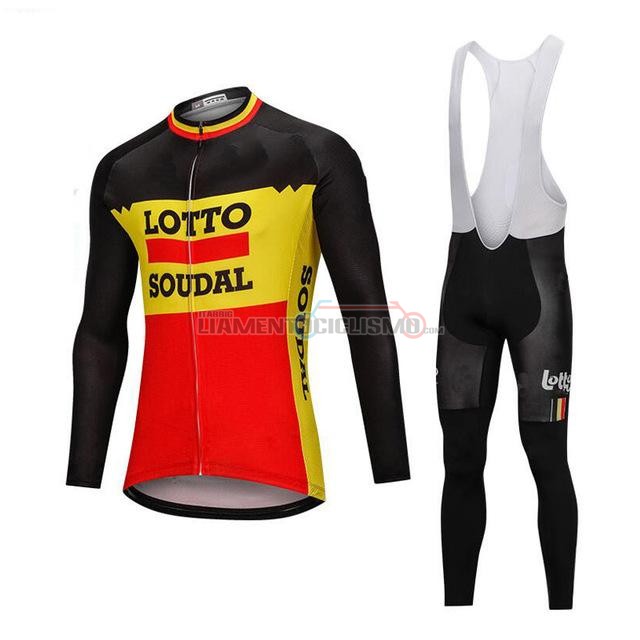 Abbigliamento Ciclismo Lotto Soudal ML 2018 Nero e Giallo